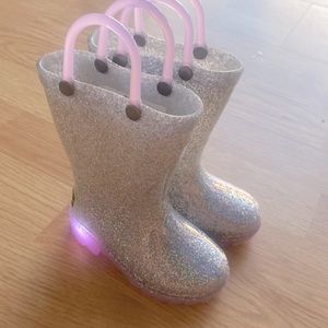 Sparkle light up rain boots